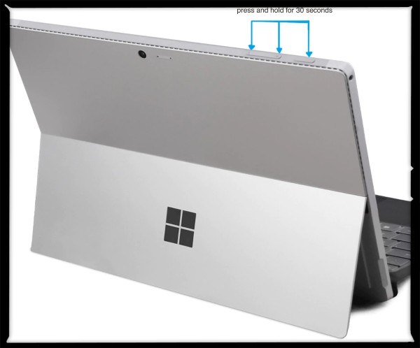 hardware reset Microsoft Surface Pro 7
